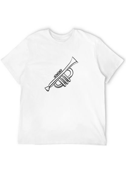 Camiseta Negra con Diseño de Trompeta