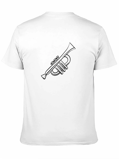 Camiseta Negra con Diseño de Trompeta