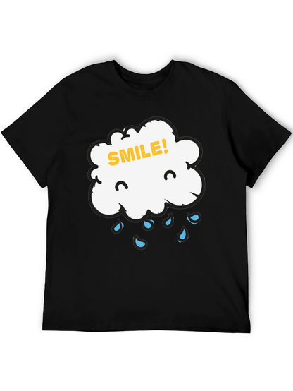 Camiseta Negra Nube Sonriente