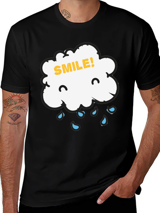 Camiseta Negra Nube Sonriente