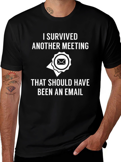 Camiseta divertida: Sobreviví a otra reunión