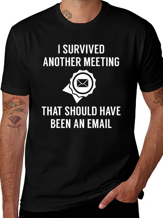 Camiseta divertida: Sobreviví a otra reunión