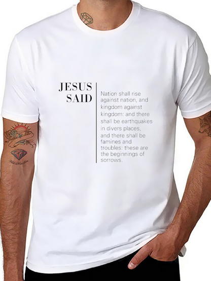 Camiseta Negra: Jesús Dijo - Profecía Bíblica