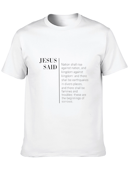 Camiseta Negra: Jesús Dijo - Profecía Bíblica