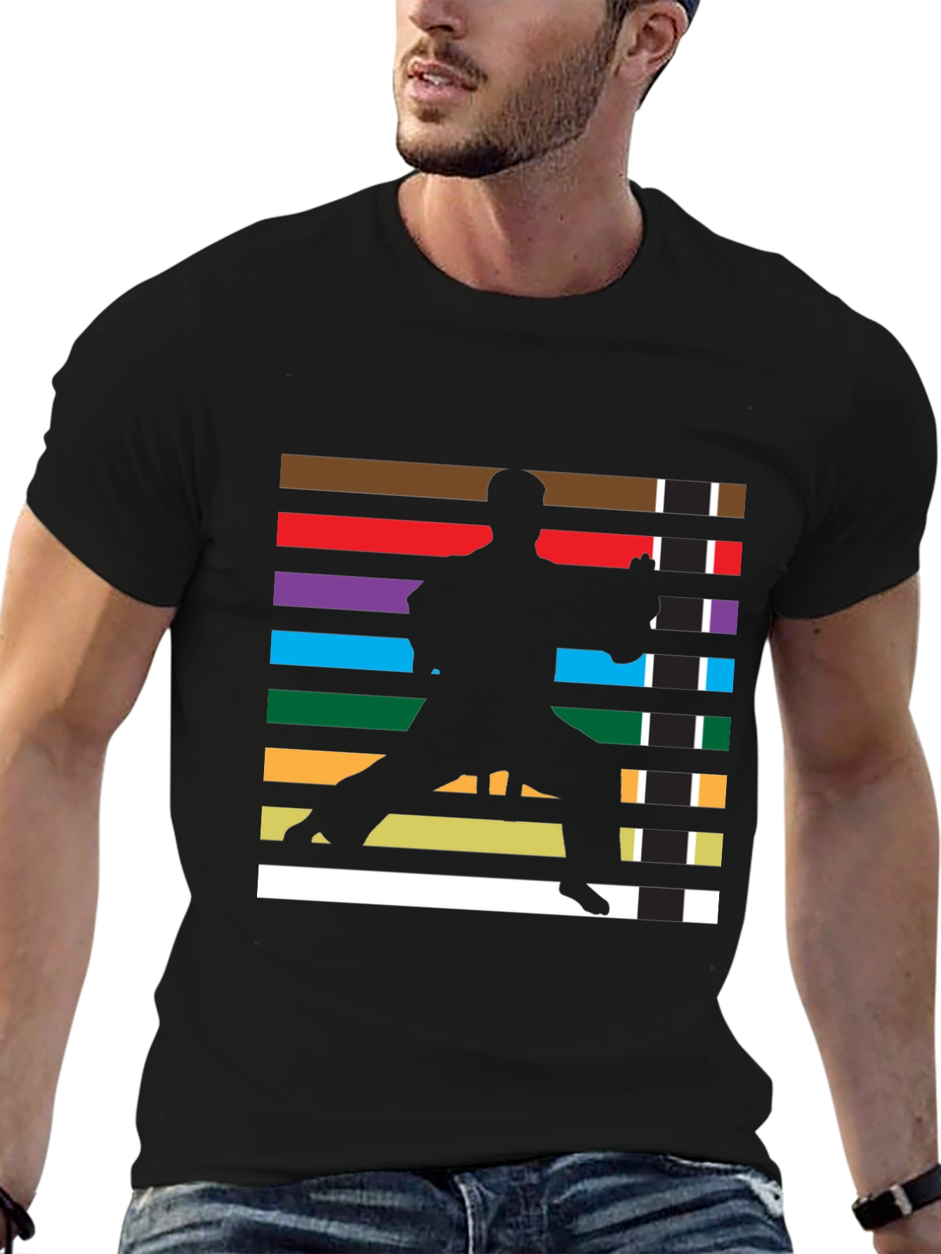 Camiseta Hombre Diseño Karate Cinturones Artes Marciales