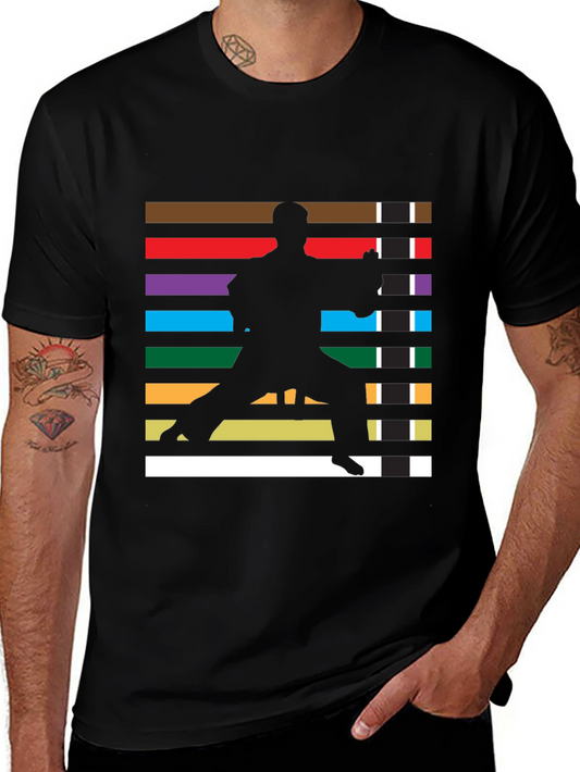 Camiseta Hombre Diseño Karate Cinturones Artes Marciales