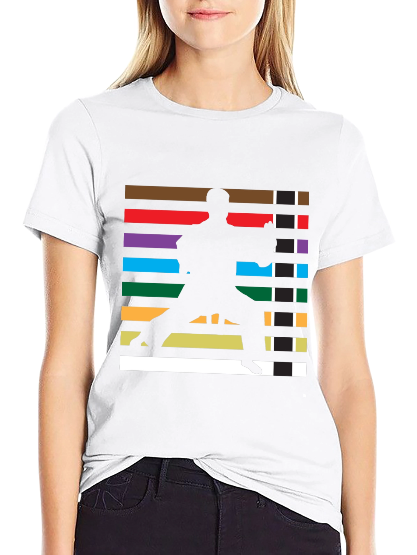 Camiseta Hombre Diseño Karate Cinturones Artes Marciales