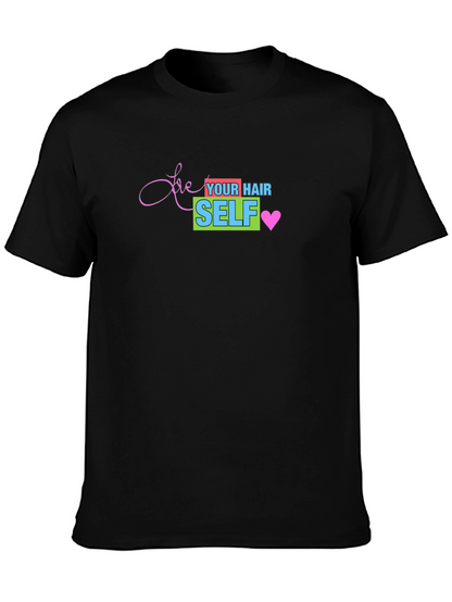 Camiseta Negra Love Your Hair Self