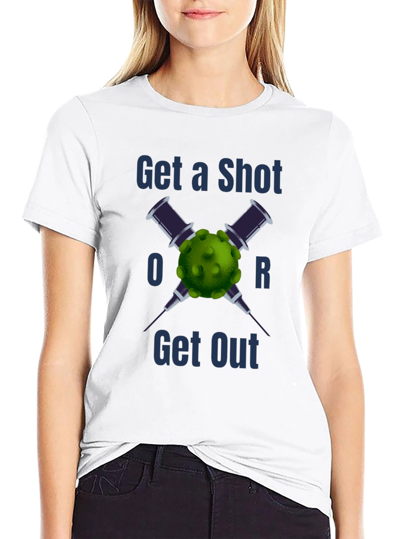Camiseta Vacúnate o Lárgate - Estilo y Conciencia