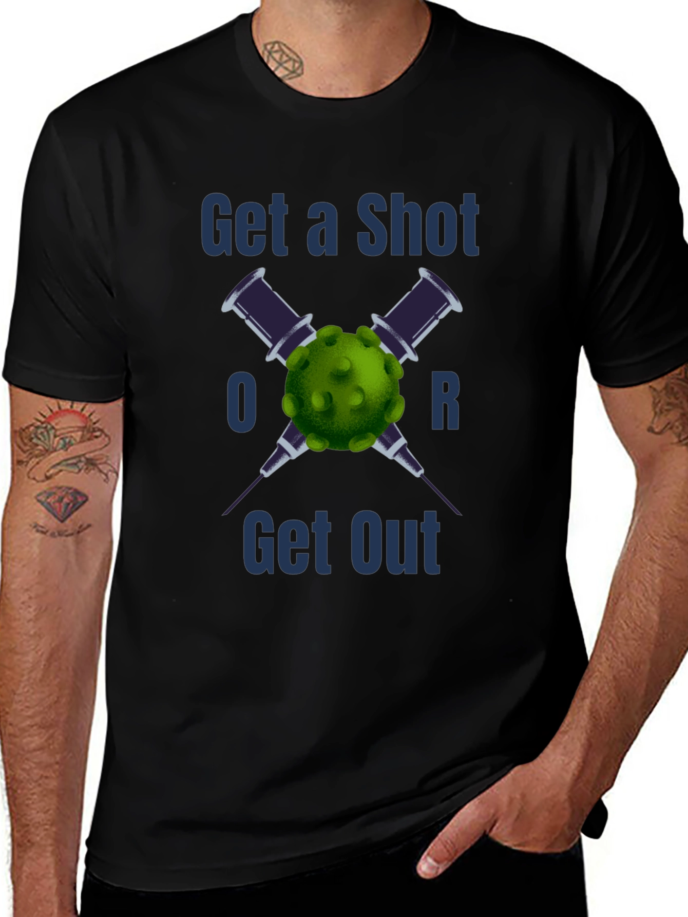 Camiseta Vacúnate o Lárgate - Estilo y Conciencia