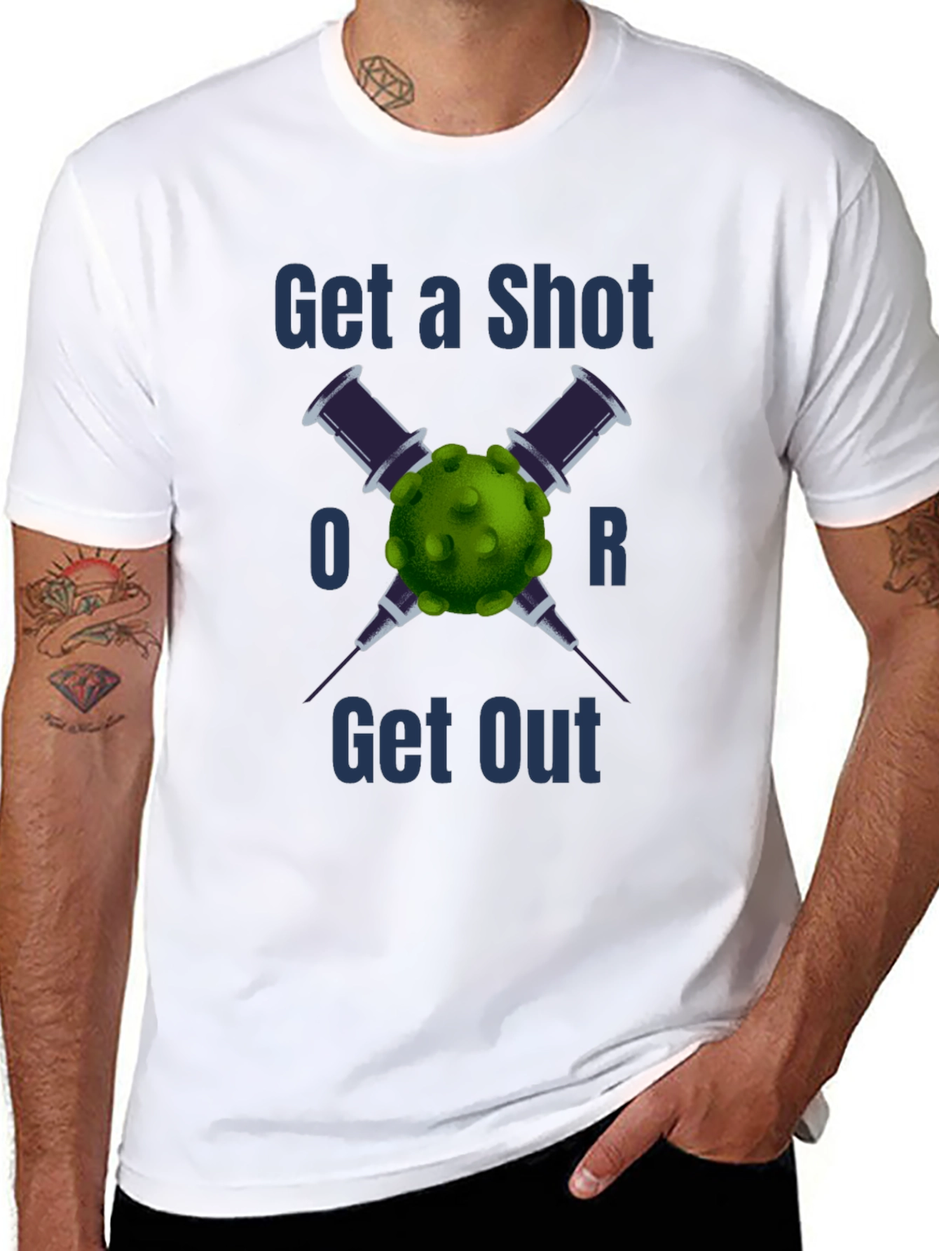 Camiseta Vacúnate o Lárgate - Estilo y Conciencia