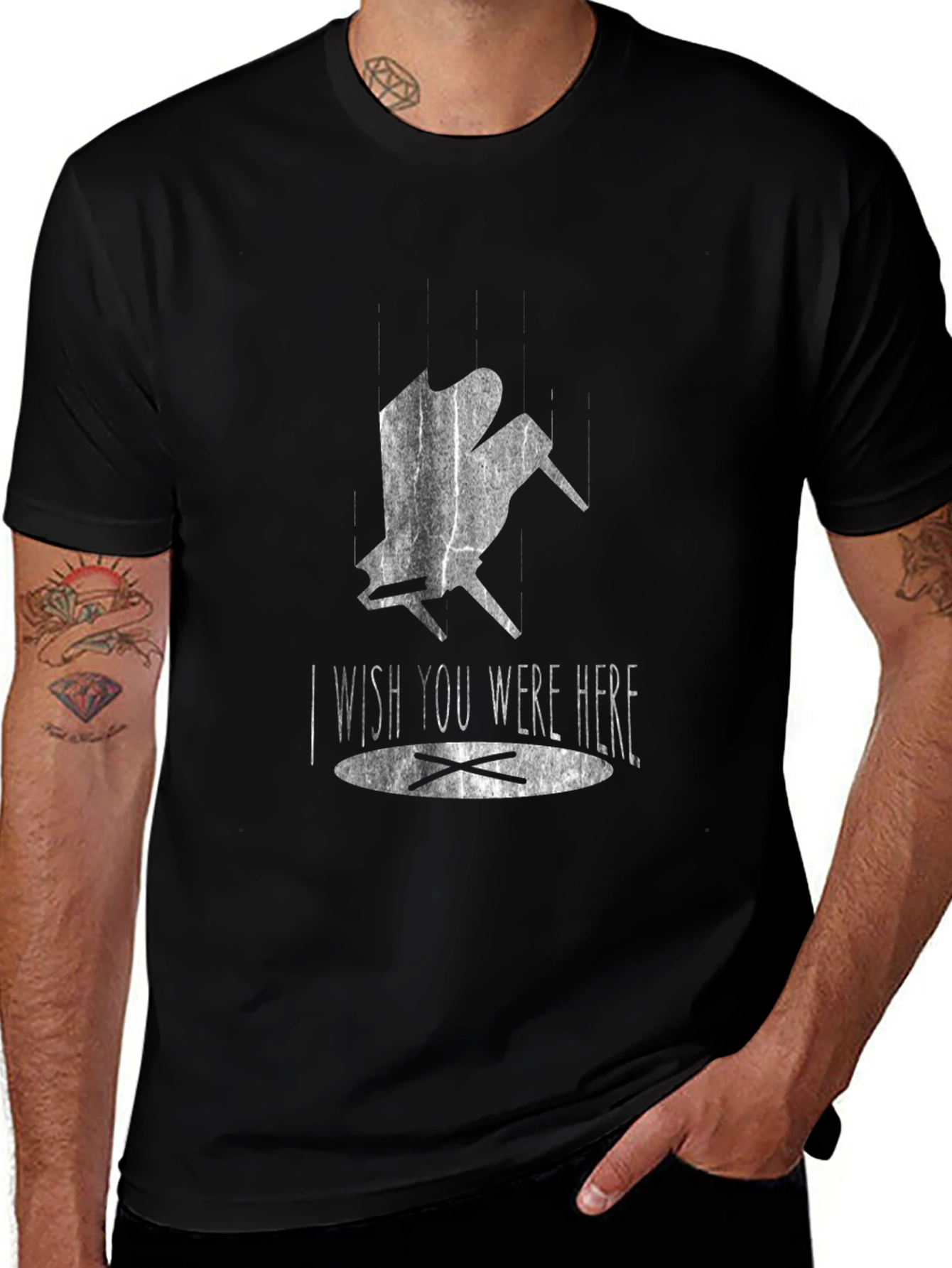 Camiseta Negra I Wish You Were Here