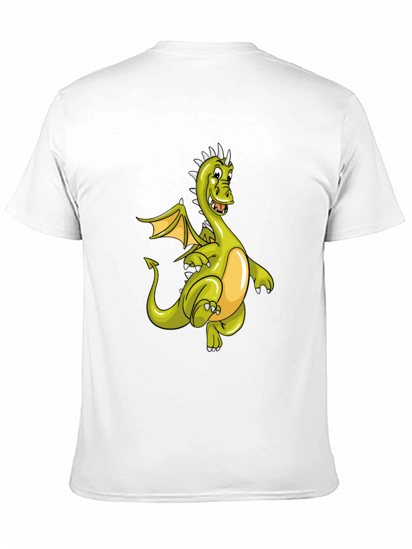 Camiseta Negra con Diseño de Dragón Verde Animado