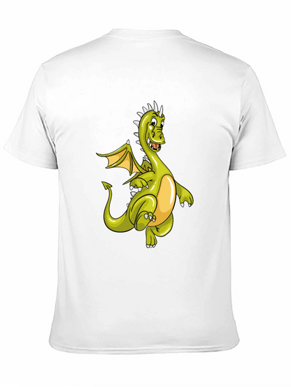 Camiseta Negra con Diseño de Dragón Verde Animado