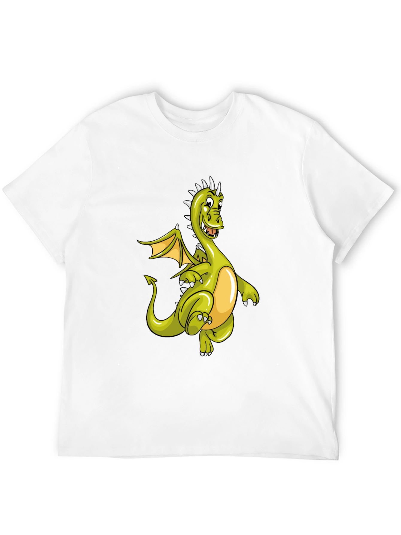 Camiseta Negra con Diseño de Dragón Verde Animado