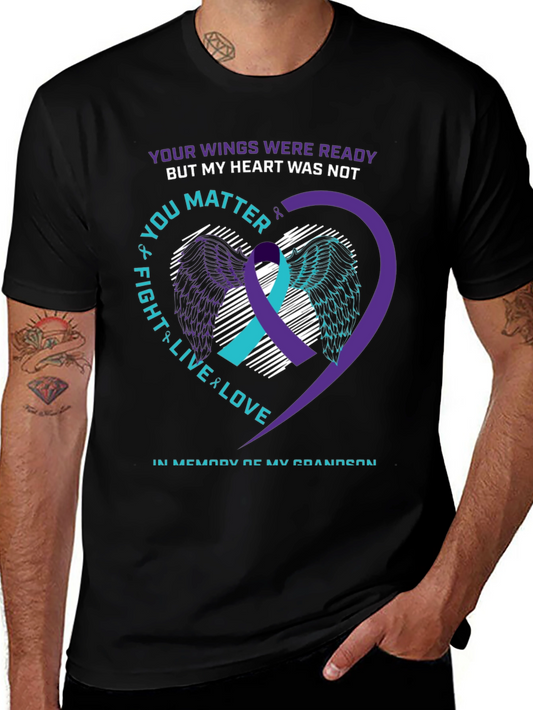 Camiseta Conmemorativa: Alas Listas Corazón Roto