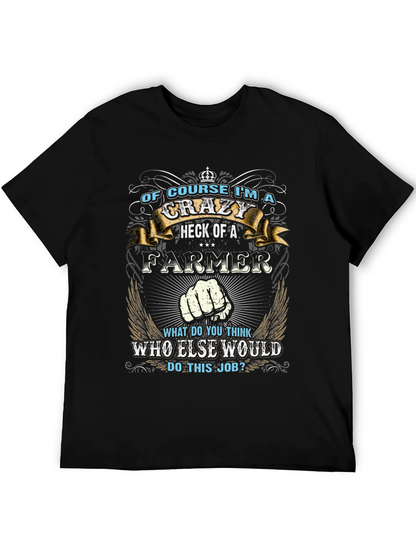 Camiseta Negra: Soy un Granjero Loco