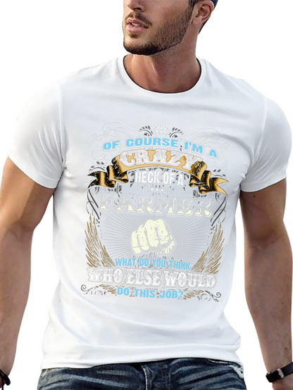 Camiseta Negra: Soy un Granjero Loco