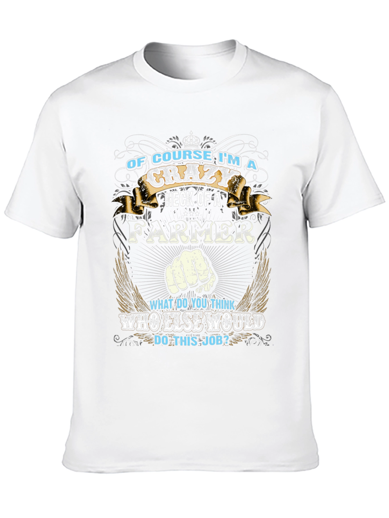 Camiseta Negra: Soy un Granjero Loco