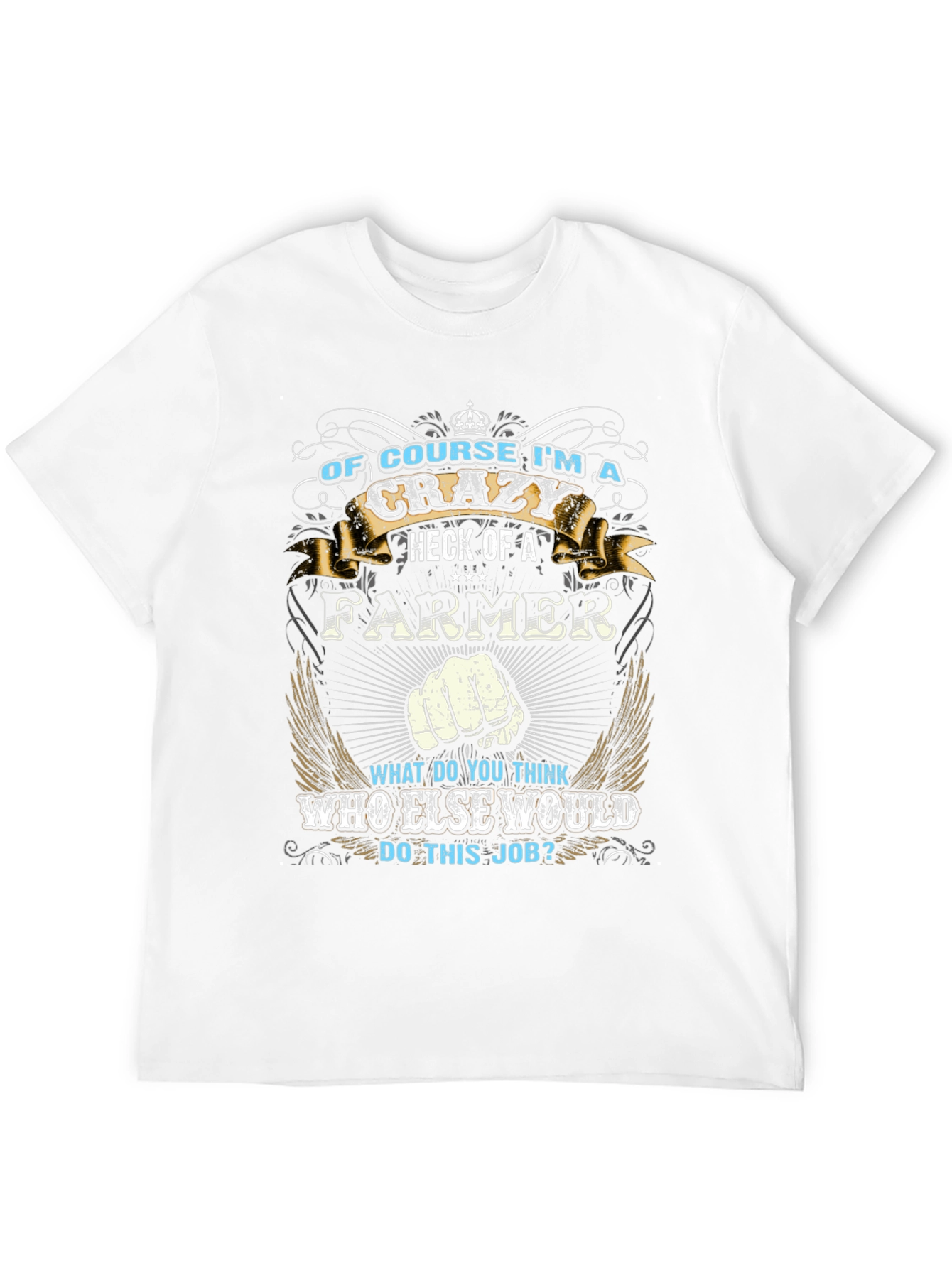 Camiseta Negra: Soy un Granjero Loco