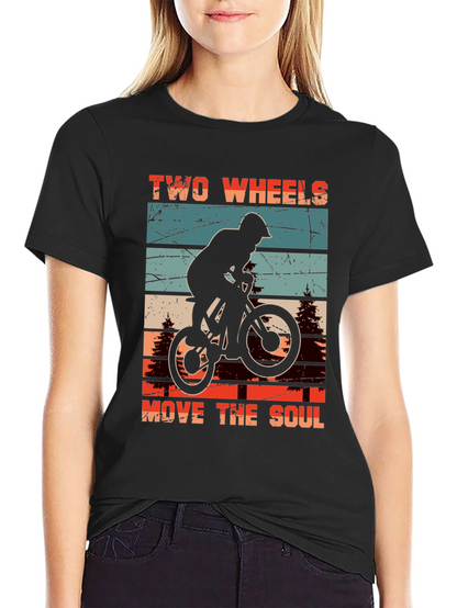 Camiseta Negra Ciclismo Two Wheels Move The Soul