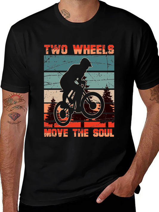 Camiseta Negra Ciclismo Two Wheels Move The Soul