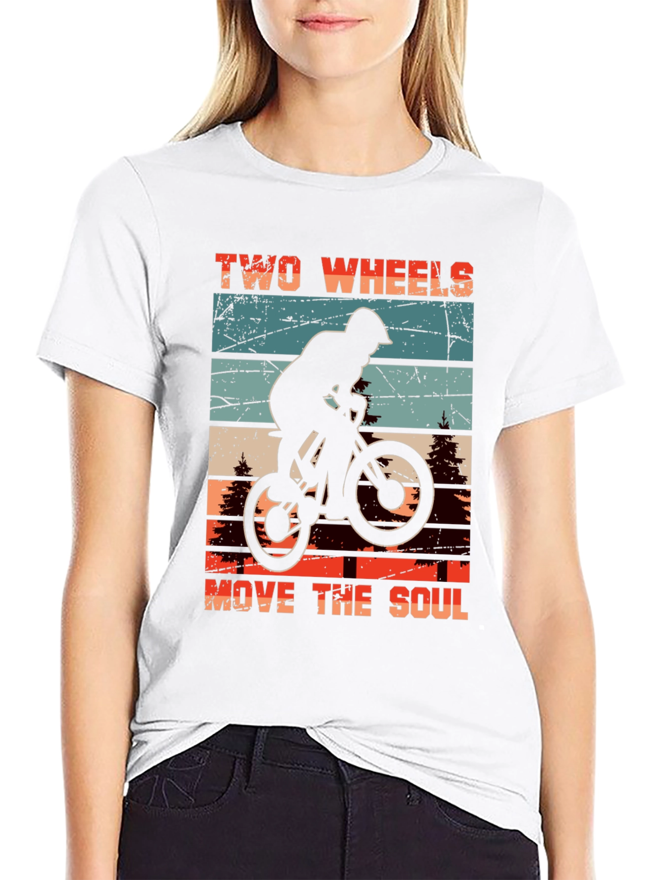 Camiseta Negra Ciclismo Two Wheels Move The Soul