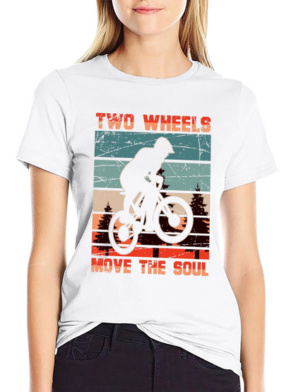 Camiseta Negra Ciclismo Two Wheels Move The Soul