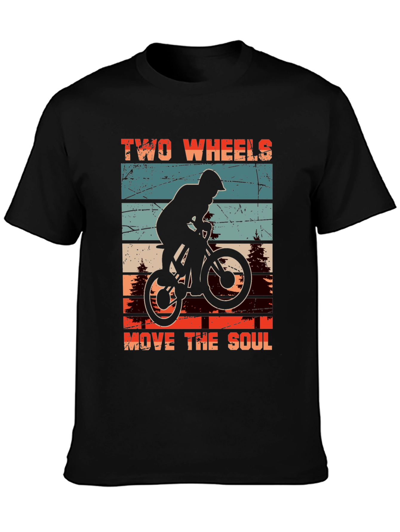 Camiseta Negra Ciclismo Two Wheels Move The Soul