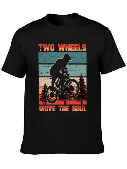 Camiseta Negra Ciclismo Two Wheels Move The Soul