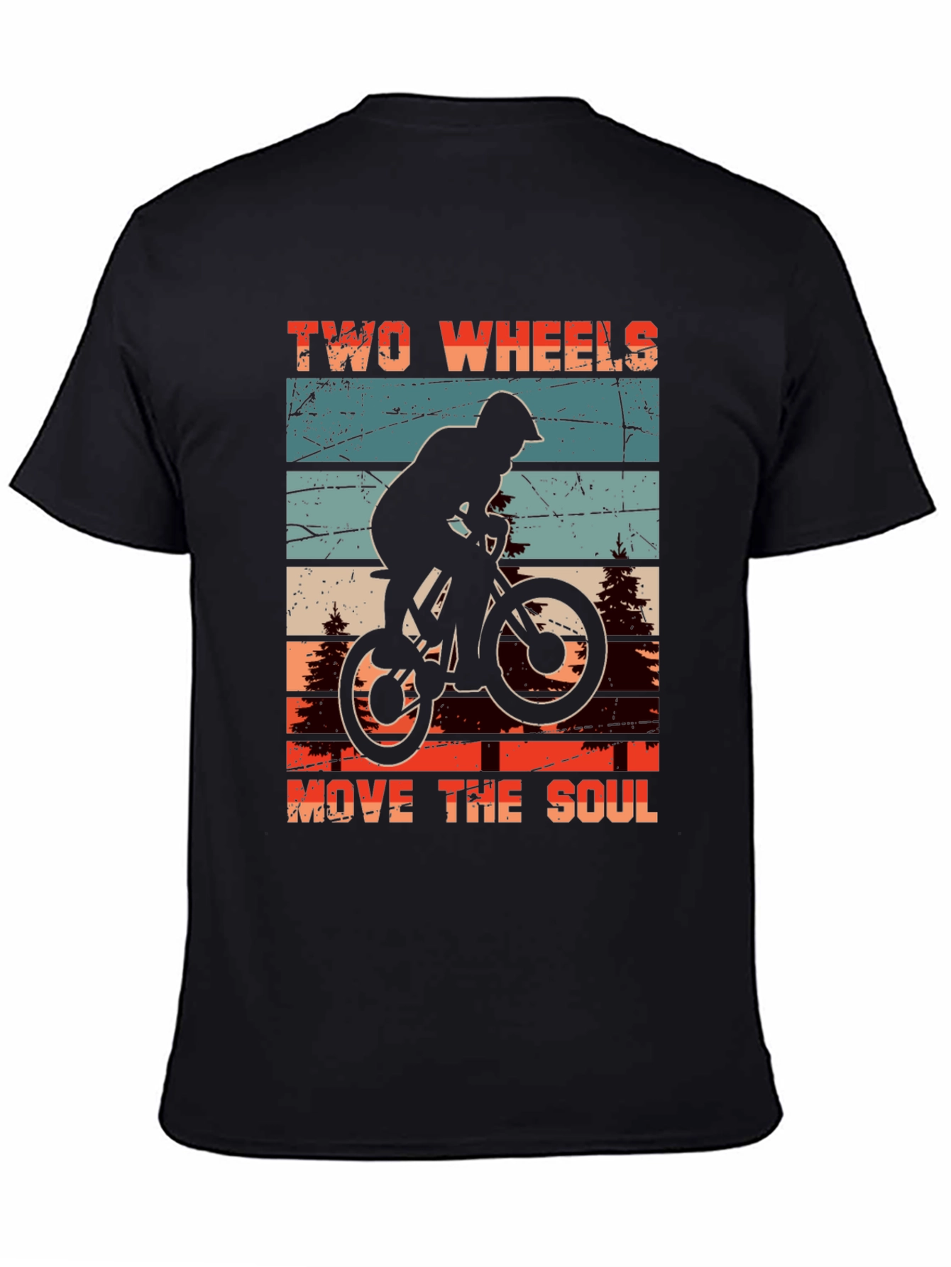 Camiseta Negra Ciclismo Two Wheels Move The Soul