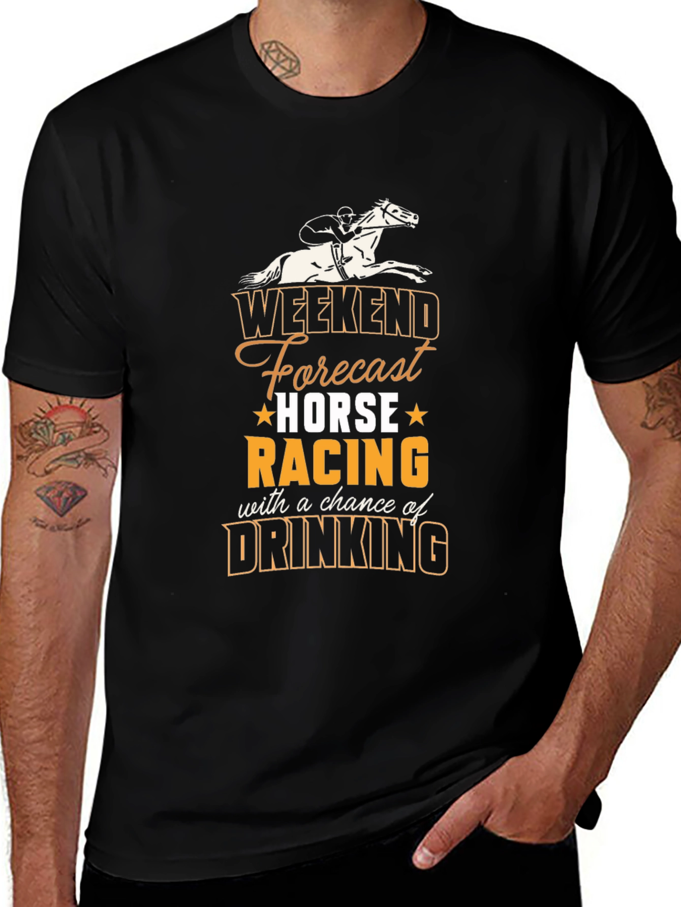 Camiseta Hombre Weekend Forecast Horse Racing
