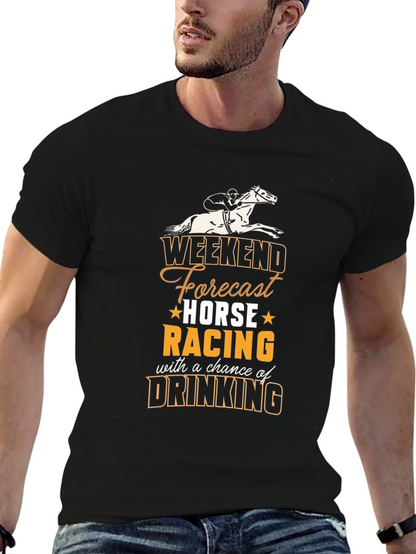 Camiseta Hombre Weekend Forecast Horse Racing