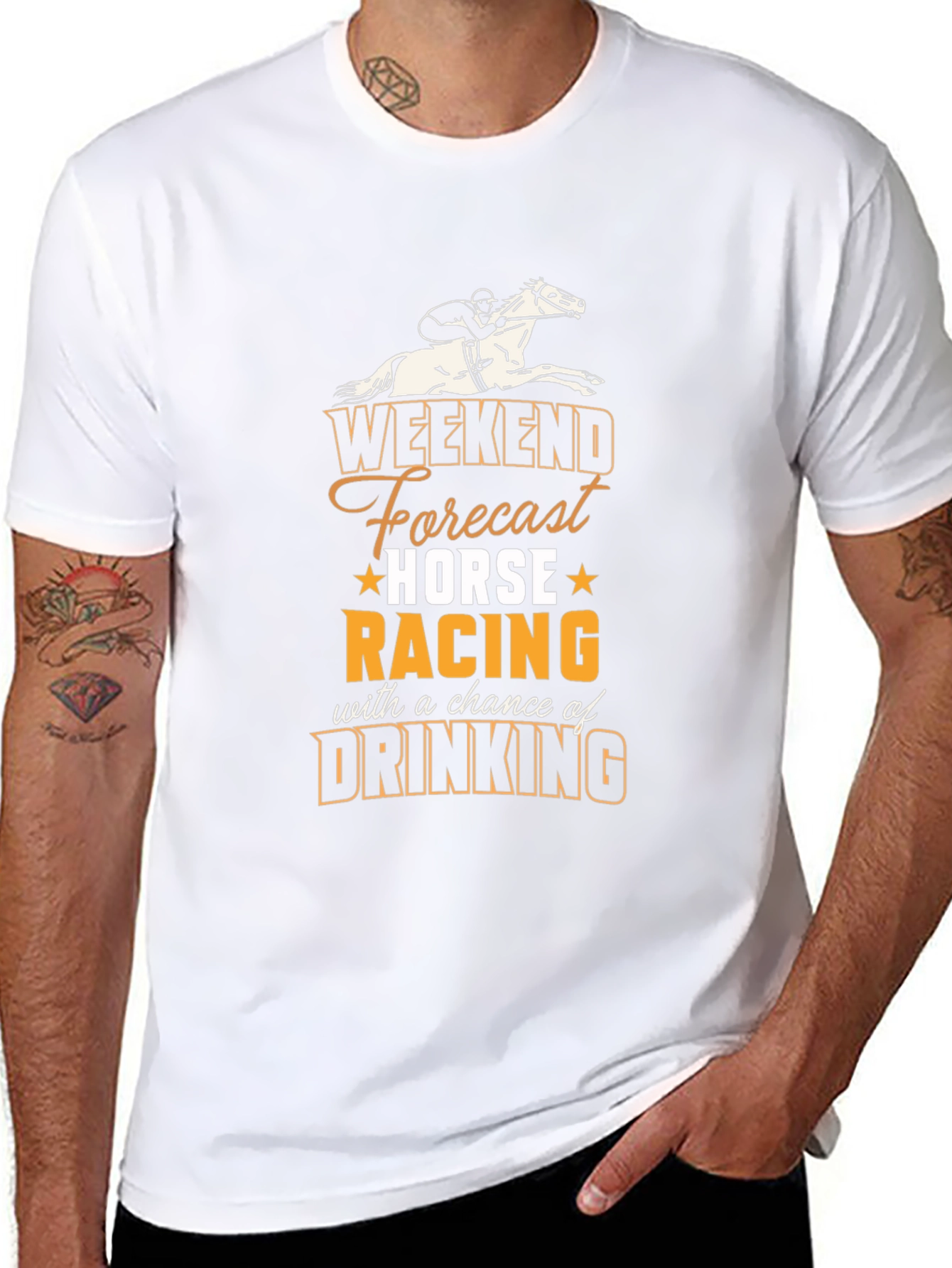 Camiseta Hombre Weekend Forecast Horse Racing