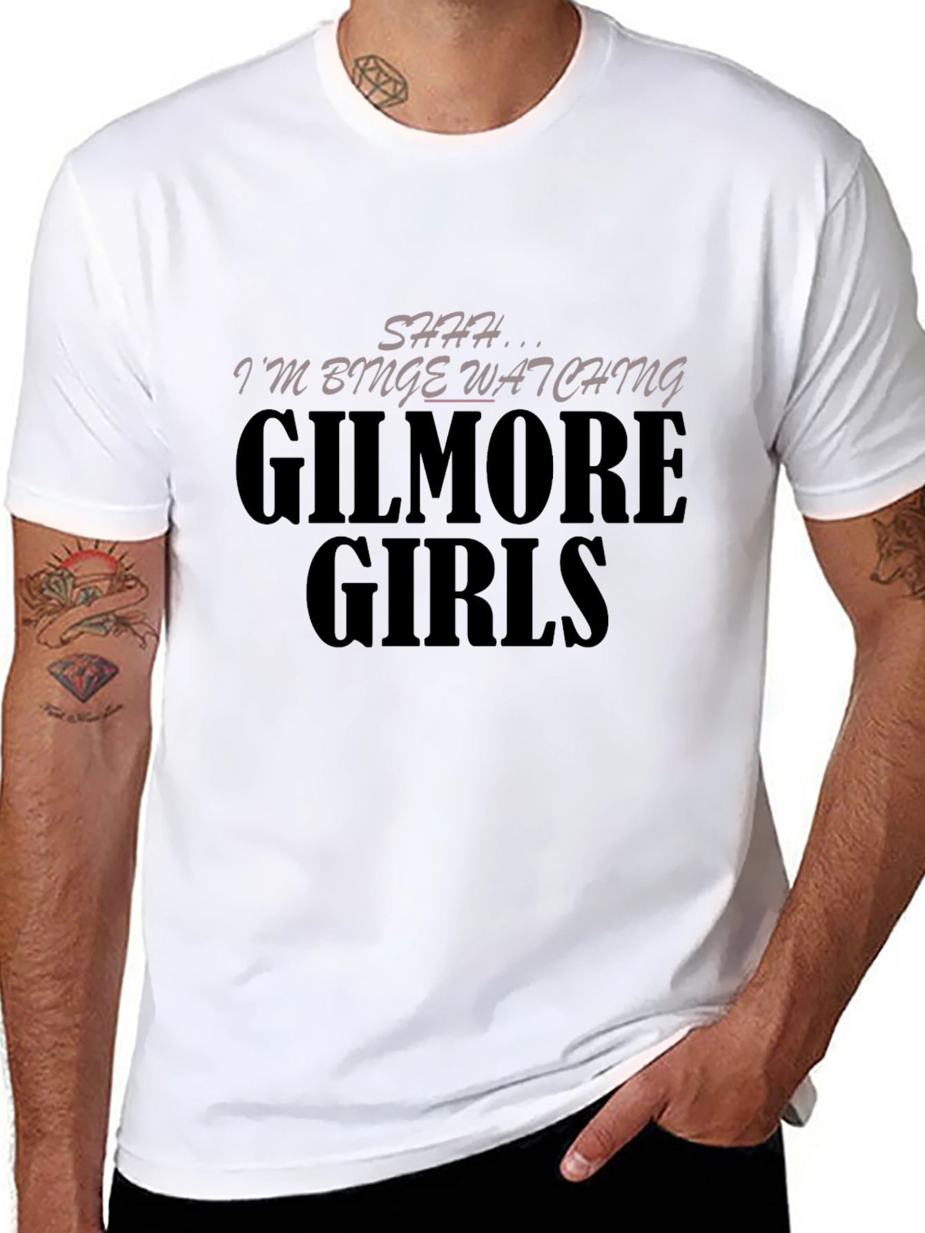 Camiseta Negra Gilmore Girls Binge-Watching