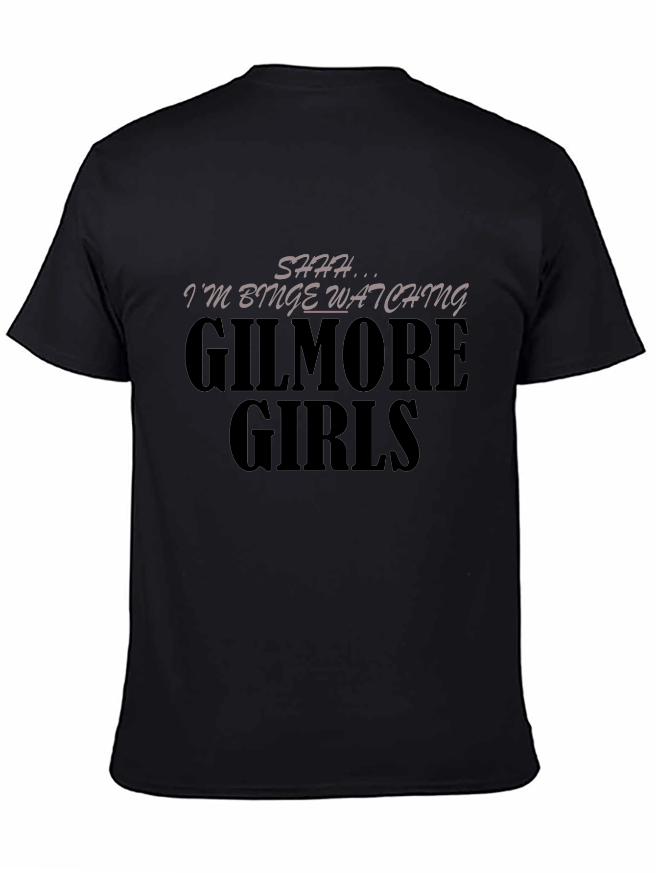 Camiseta Negra Gilmore Girls Binge-Watching