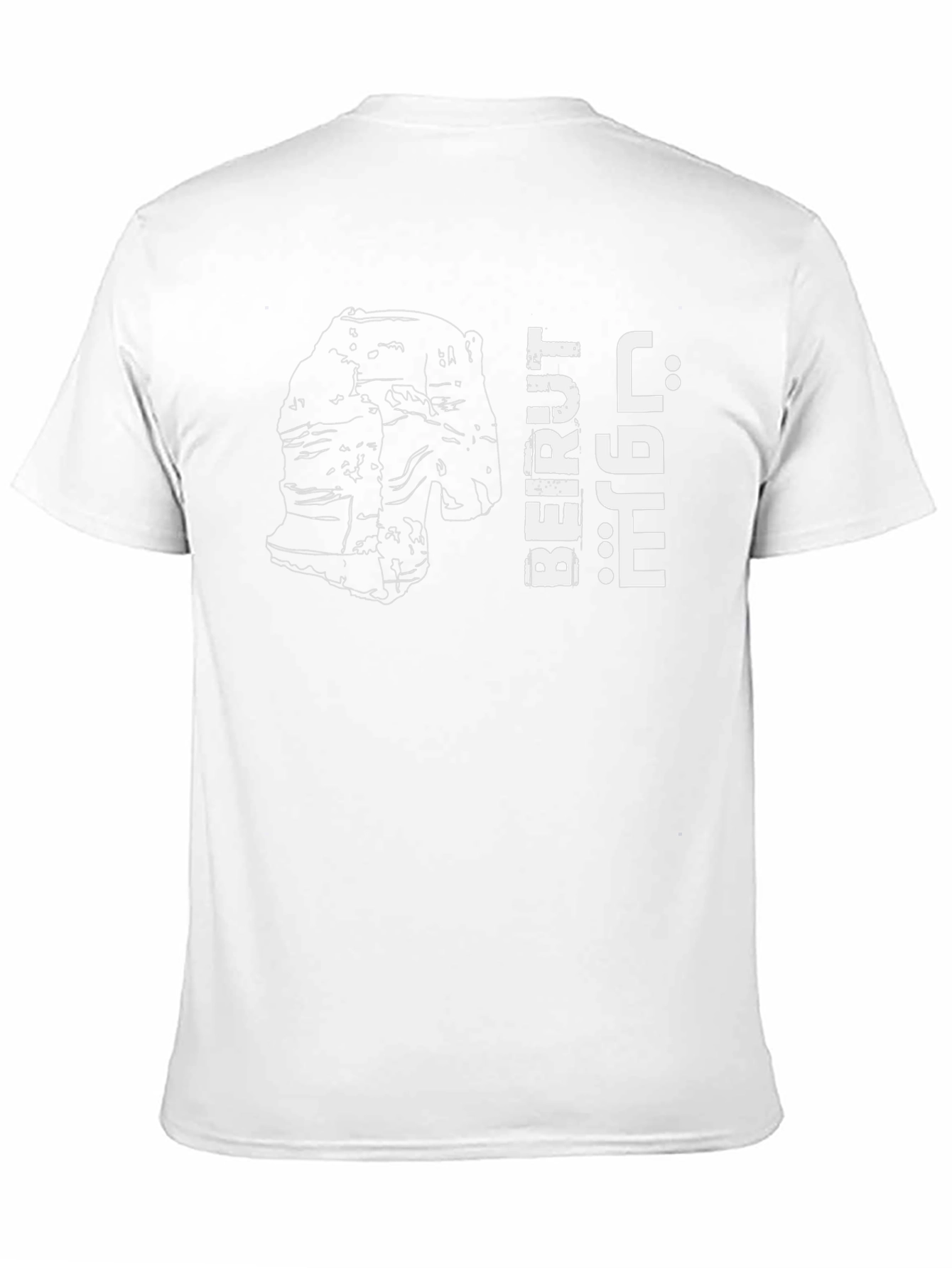 Camiseta Negra Beirut Líbano Diseño Urbano Hombre