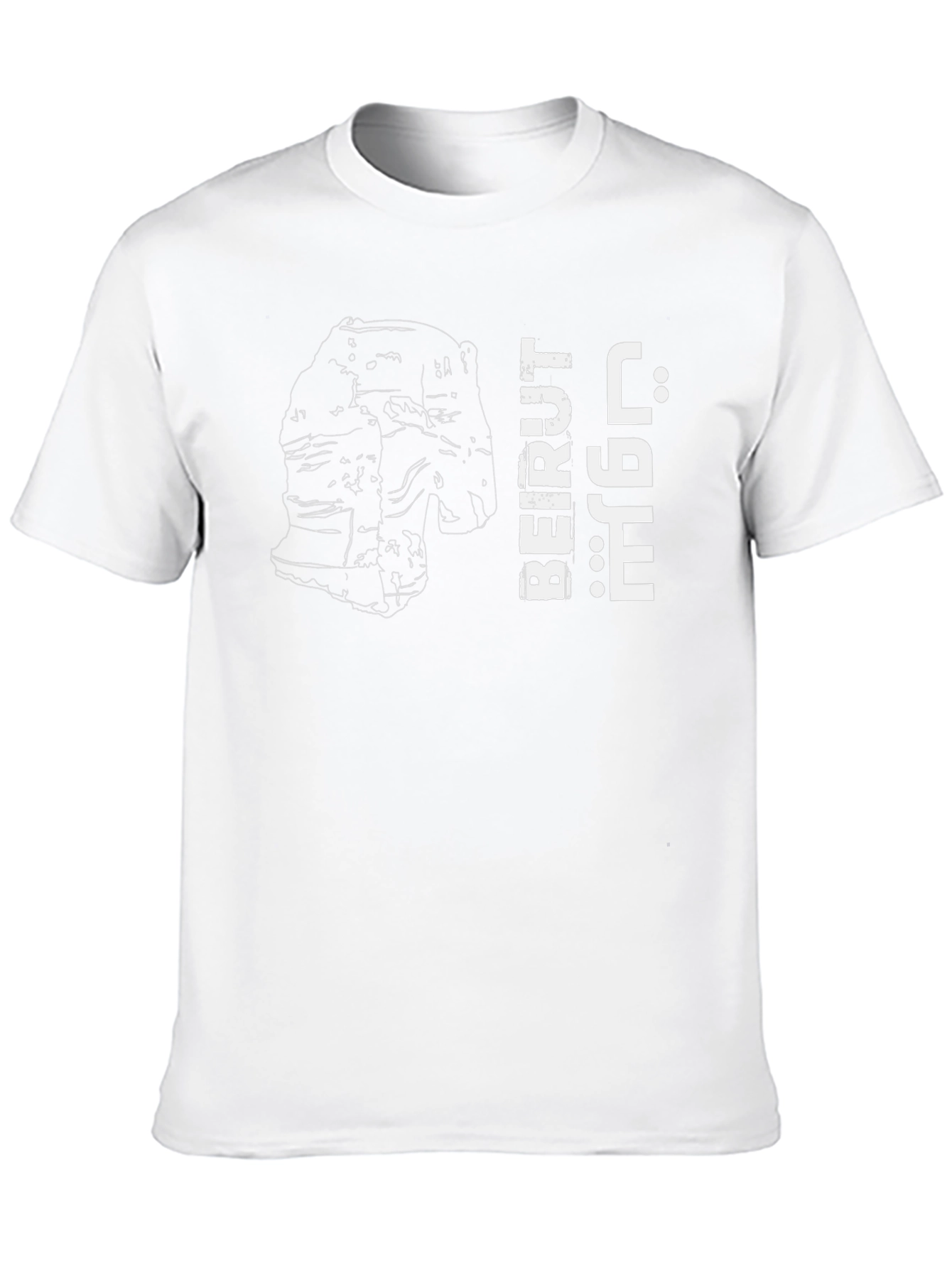 Camiseta Negra Beirut Líbano Diseño Urbano Hombre