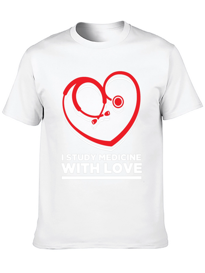 Camiseta Negra I Study Medicine With Love