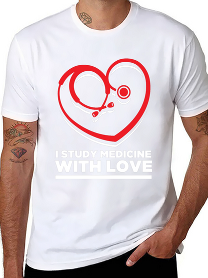 Camiseta Negra I Study Medicine With Love