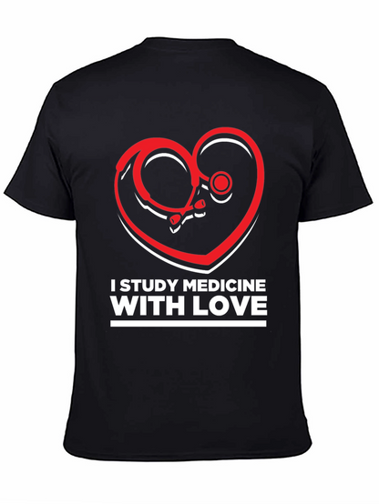 Camiseta Negra I Study Medicine With Love