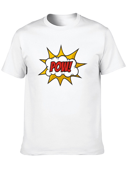 Camiseta Negra Hombre Diseño Comic ¡POW!