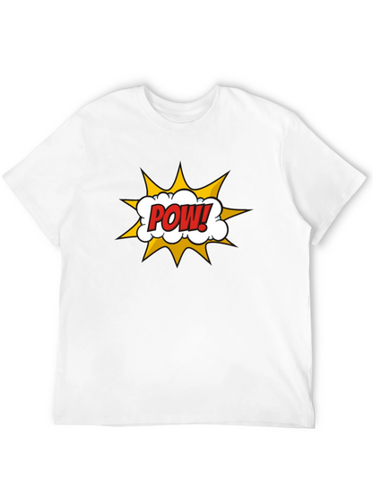 Camiseta Negra Hombre Diseño Comic ¡POW!