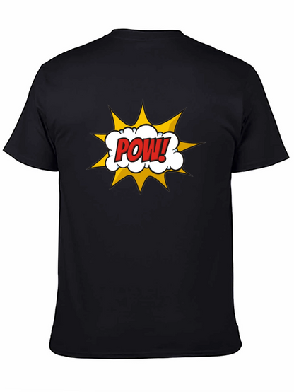 Camiseta Negra Hombre Diseño Comic ¡POW!