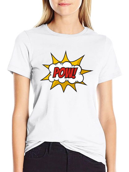 Camiseta Negra Hombre Diseño Comic ¡POW!