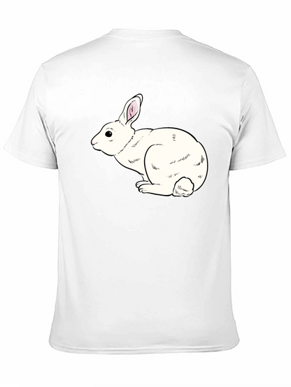 Camiseta Negra con Conejo Blanco