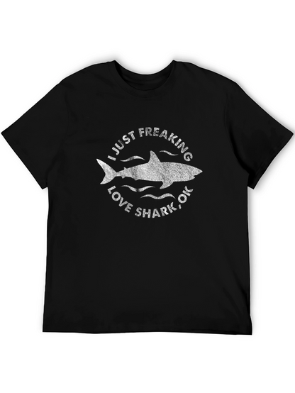 Camiseta Negra: Amo los Tiburones