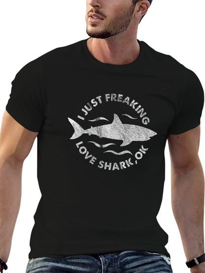 Camiseta Negra: Amo los Tiburones