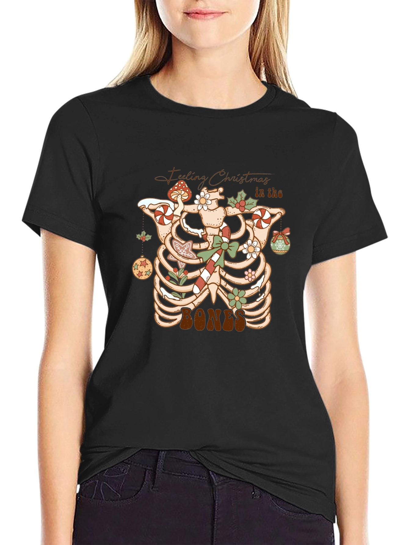 Camiseta Festiva Navidad en los Huesos
