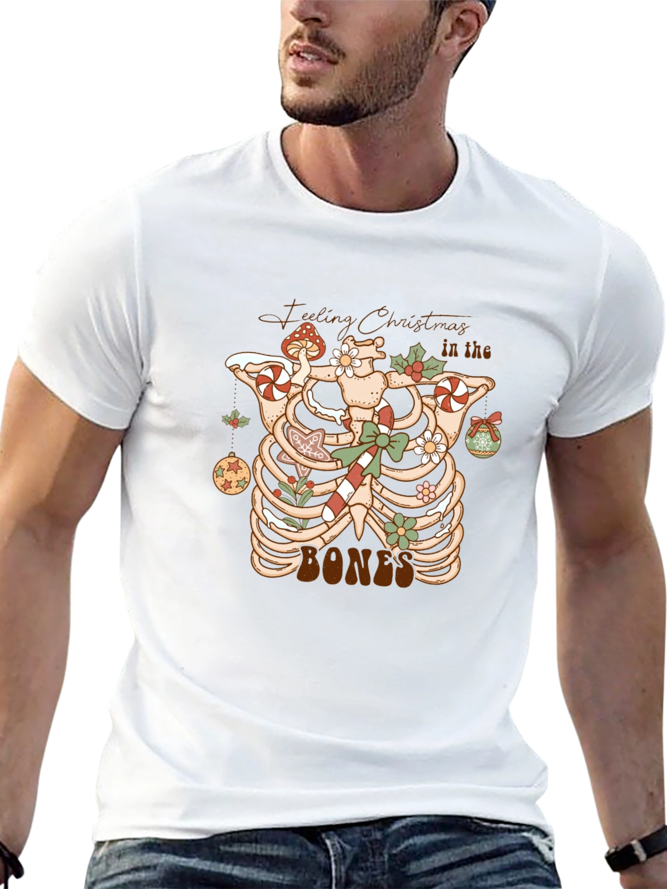 Camiseta Festiva Navidad en los Huesos
